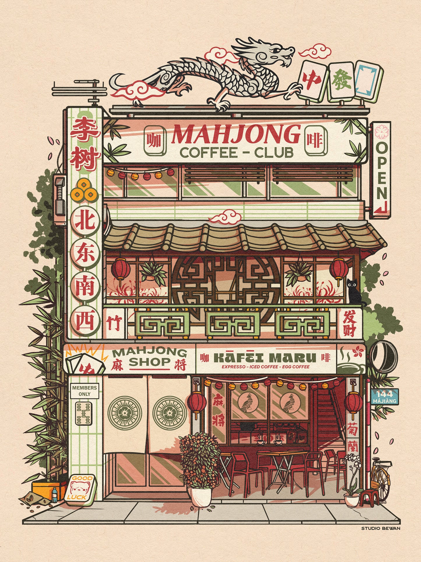 Affiche - Mah-jong Club