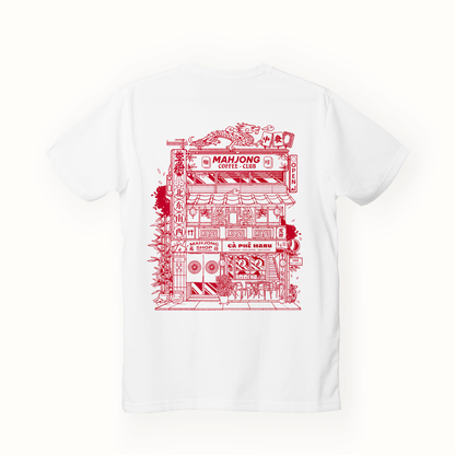 T-Shirt Red Mah-jong Coffee Club