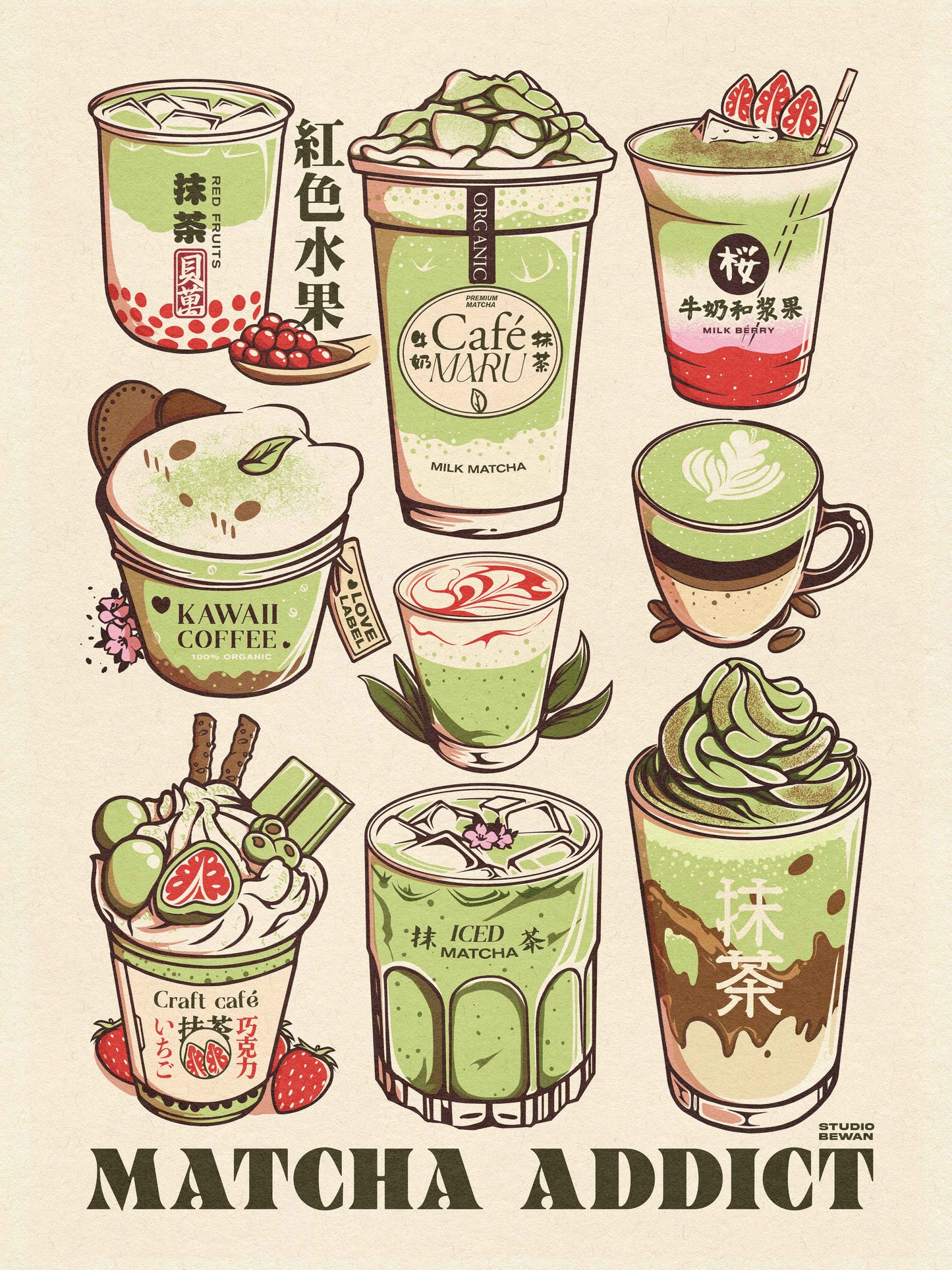 Affiche - Matcha addict